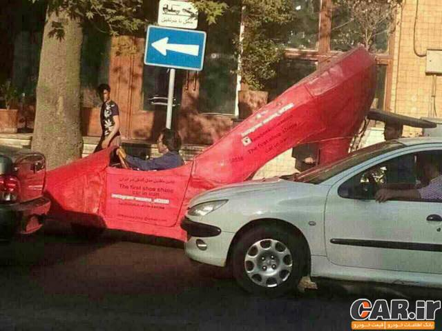  تصاویری از خودروی پاشنه بلند در خیابان ولیعصر تهران 